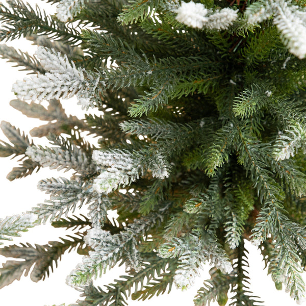 2' 3' 4' Artificial Snowed Balsam Fir Christmas Tree in Burlap Wrapped Base - Set of 3