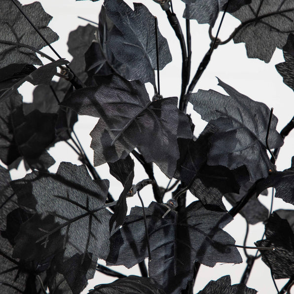 2' Pre-Lit Artificial Halloween Black Maple Tree with 24 Orange & Purple LED Lights