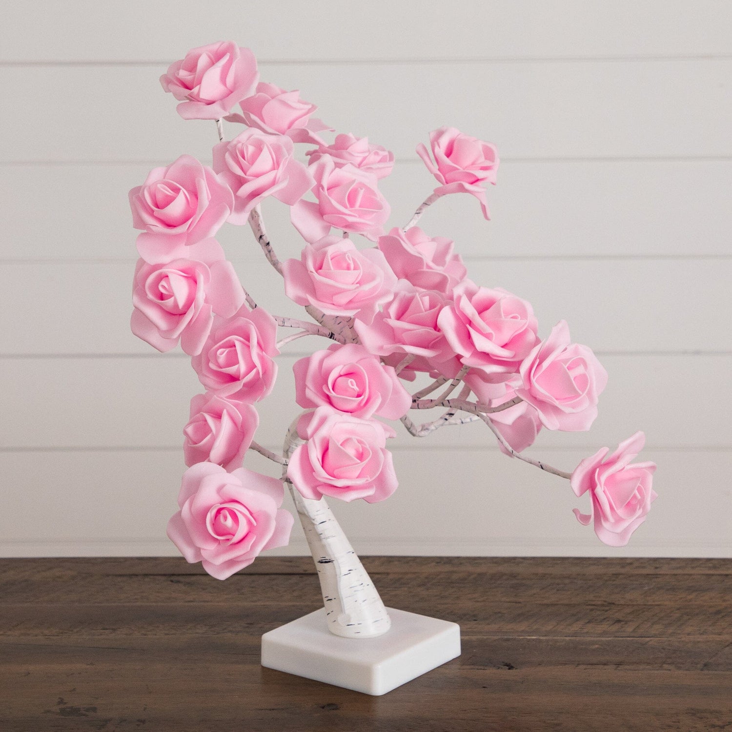 2' Pre-Lit Artificial Valentine's Day Twig Tree with 24 Rose Shaped LED Lights
