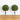 2' UV Resistant Artificial Boxwood Topiary with Integrated Ground Stake (Indoor/Outdoor) - Set of 2