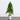20" Artificial Real Touch Down Swept Norfolk Island Pine in Christmas Tin Metal Planter with Natural Look