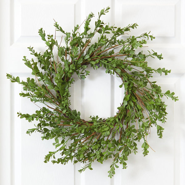 20” Boxwood Artificial Wreath