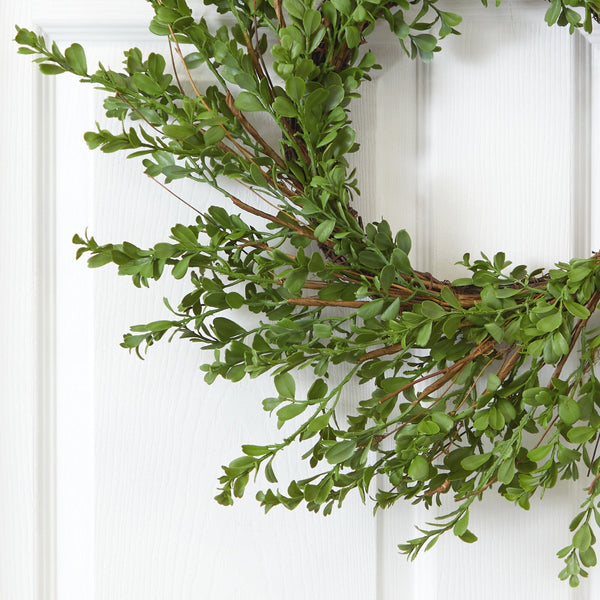 20” Boxwood Artificial Wreath