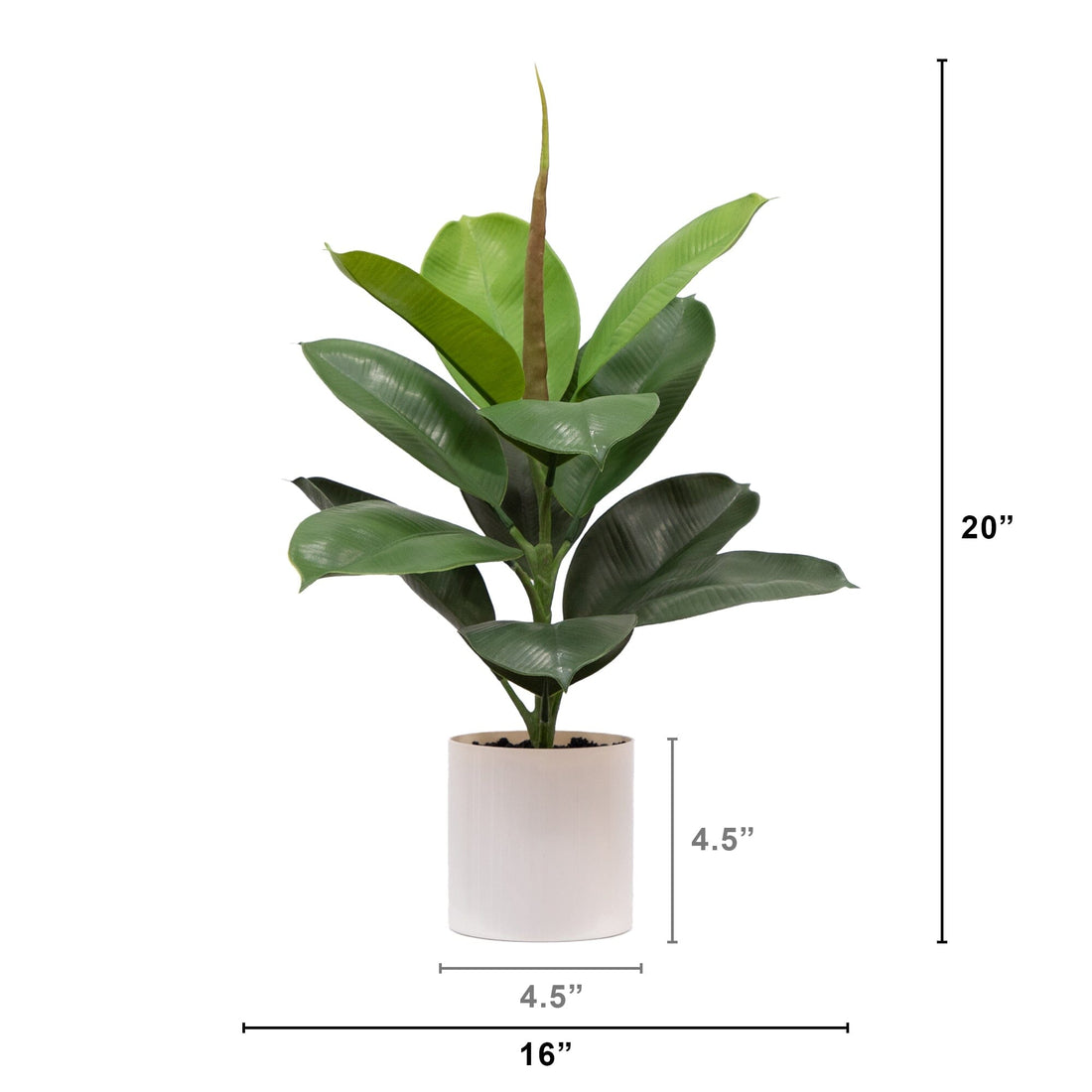 plastic fiddle leaf fig Nearly Natural 20 in. Artificial Fiddle Leaf Fig Plant
