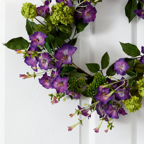 20” Morning Glory Artificial Wreath