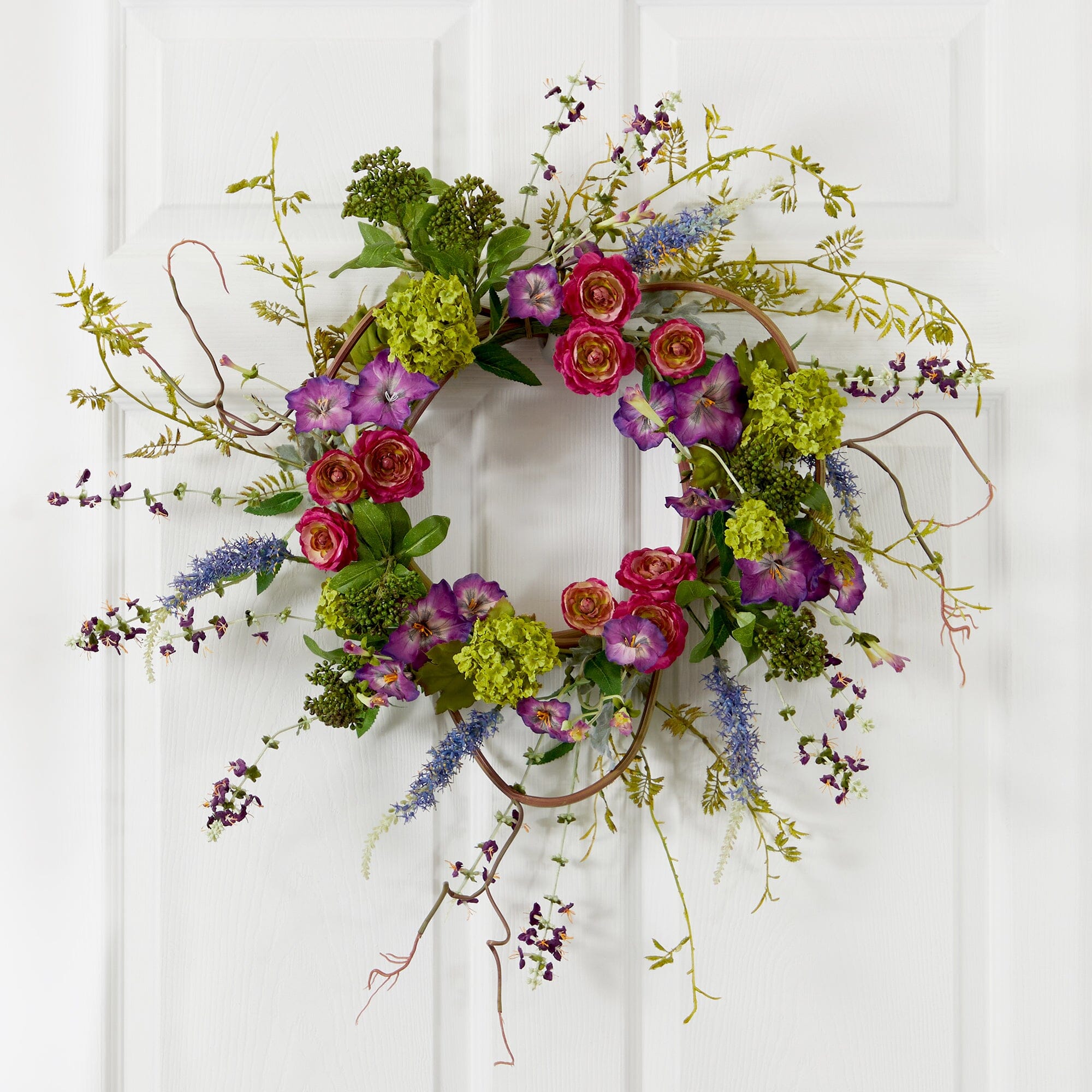 20” Veranda Garden Wreath | Nearly Natural