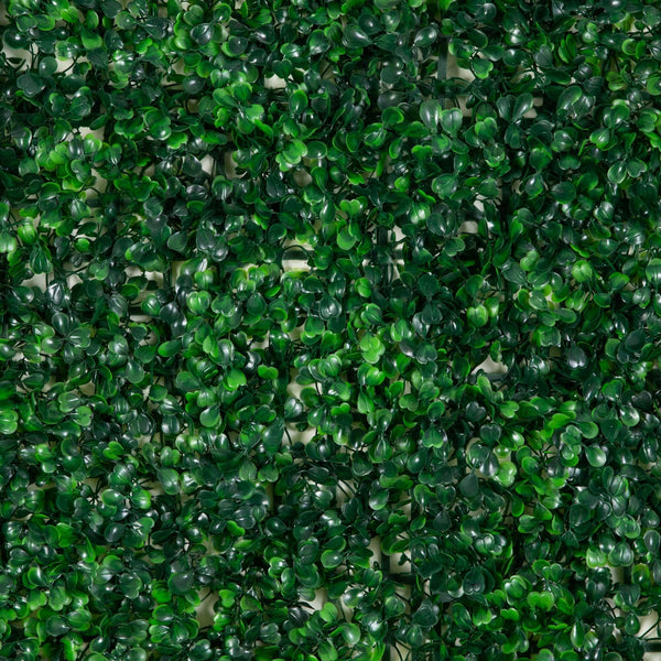 20" x 20" Artificial Boxwood Mat Wall Panel - Set of 12