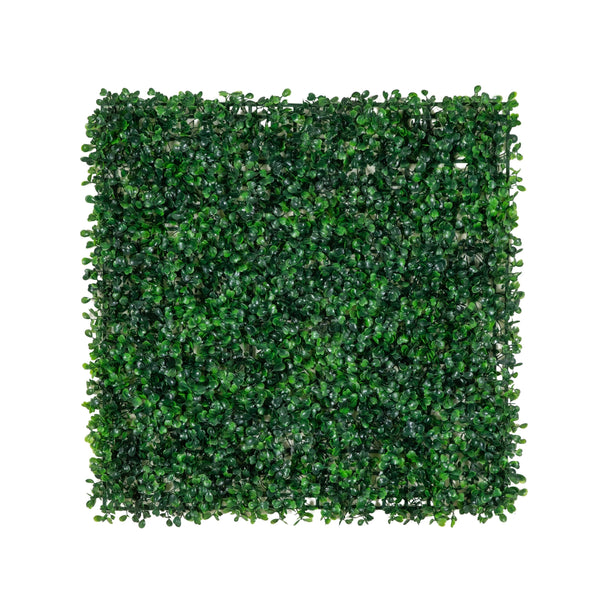 20" x 20" Artificial Boxwood Mat Wall Panel - Set of 12