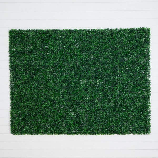 20" x 20" Artificial Boxwood Mat Wall Panel - Set of 12