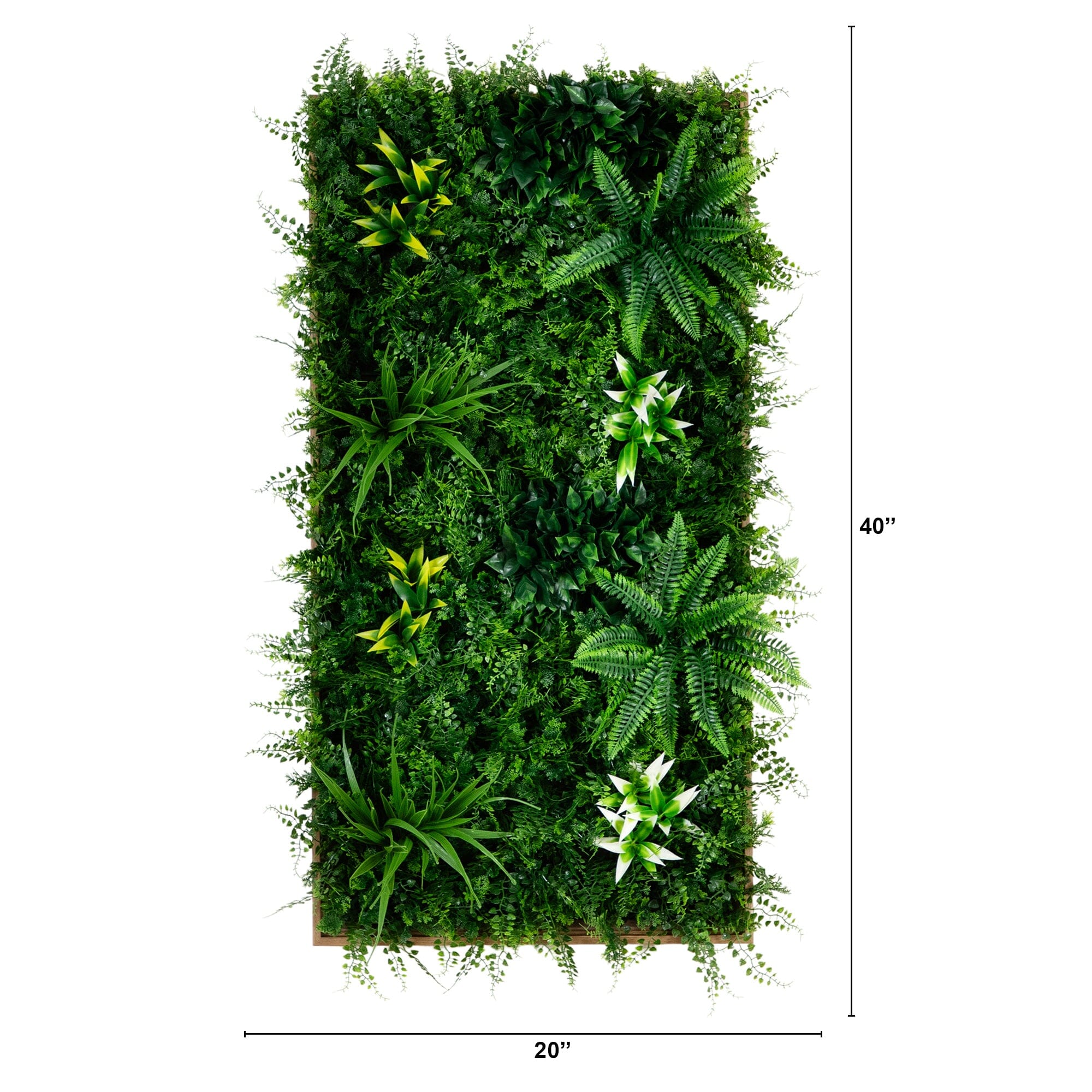 20” x 40” UV Resistant Costa Rican Forest Artificial Living Wall
