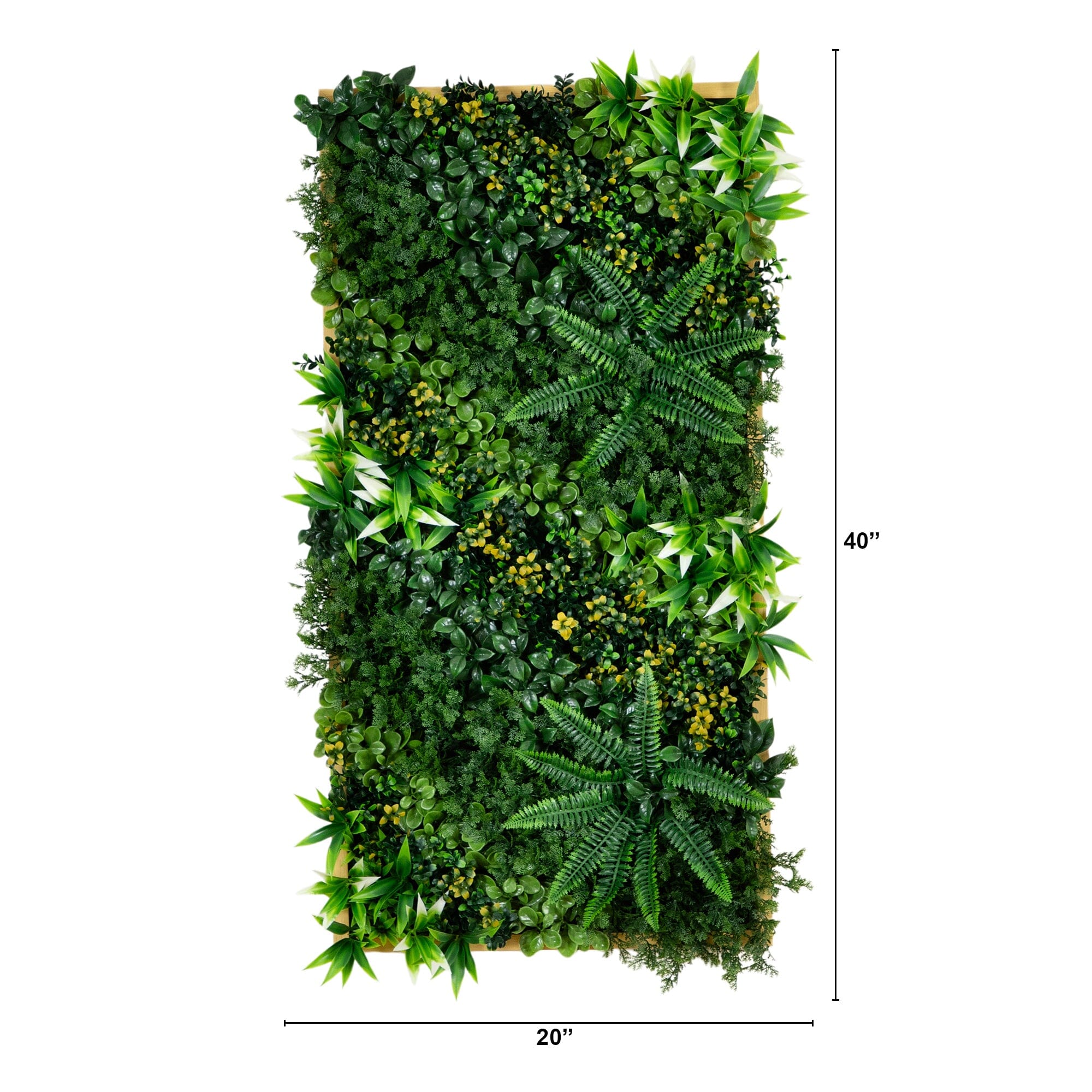 20” x 40” UV Resistant Hawaiian Islands Artificial Living Wall Art