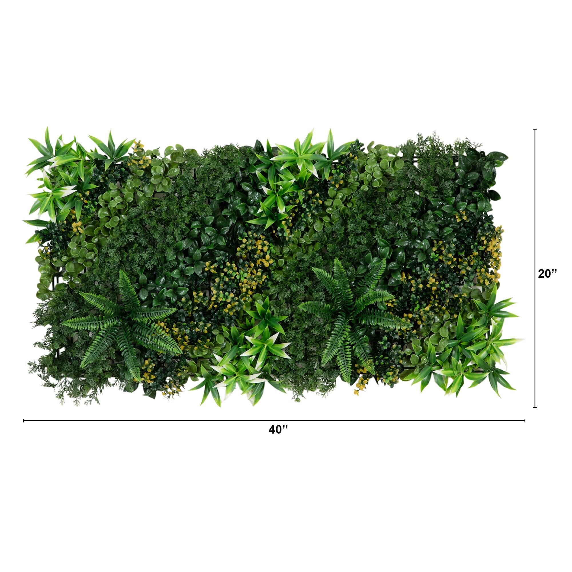 20” x 40” UV Resistant Hawaiian Islands Artificial Living Wall