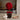 21” Pre-Lit Artificial Christmas Poinsettia Single Ball Topiary Tree with 15 LED Lights in Decorative Planter