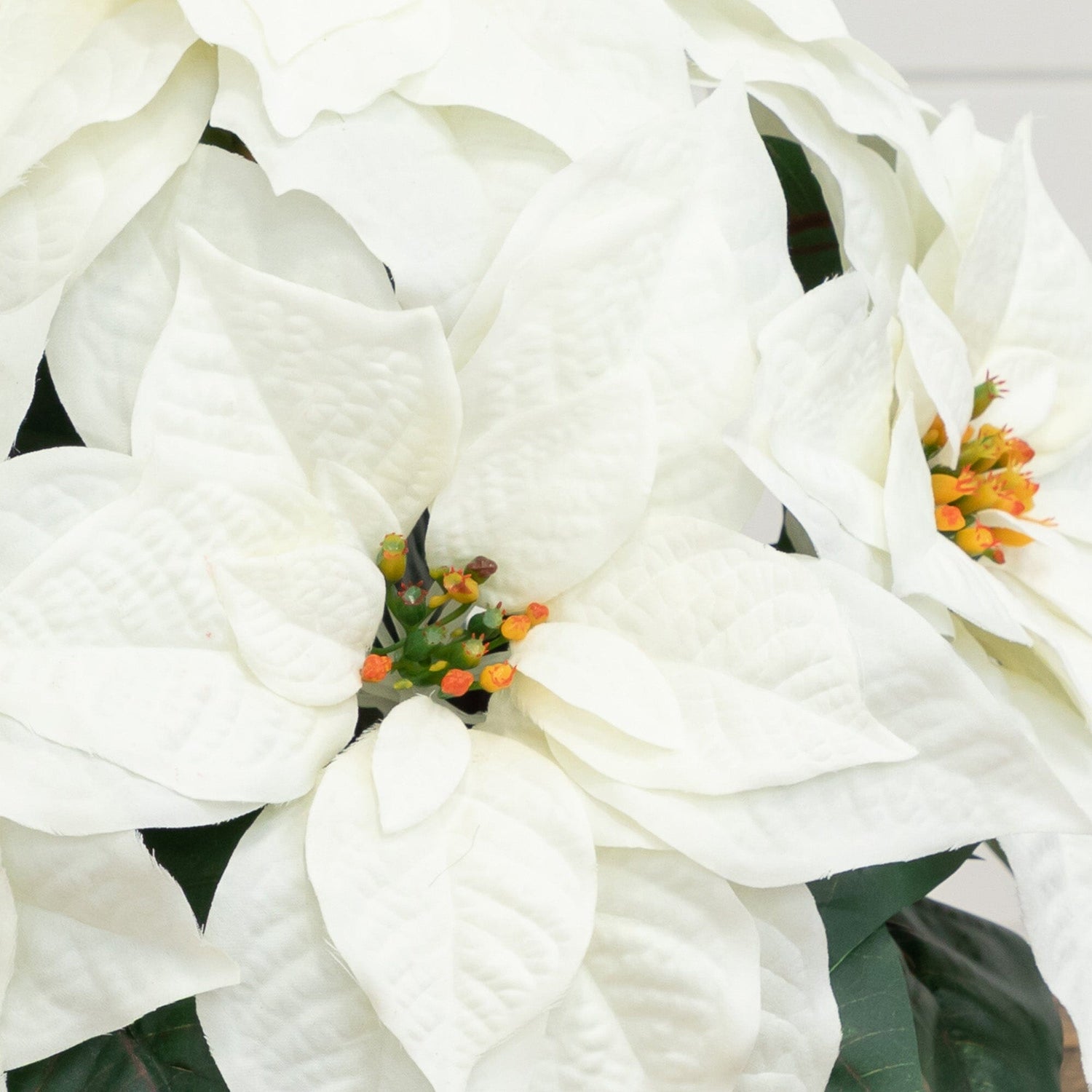 22" Artificial Poinsettia Arrangement in Decorative Planter