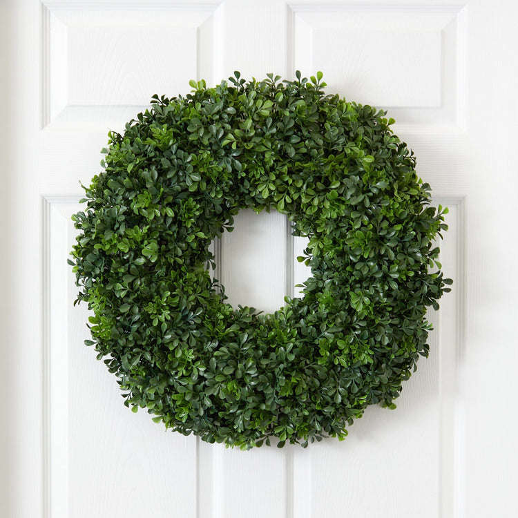 22” Boxwood Wreath Nearly Natural