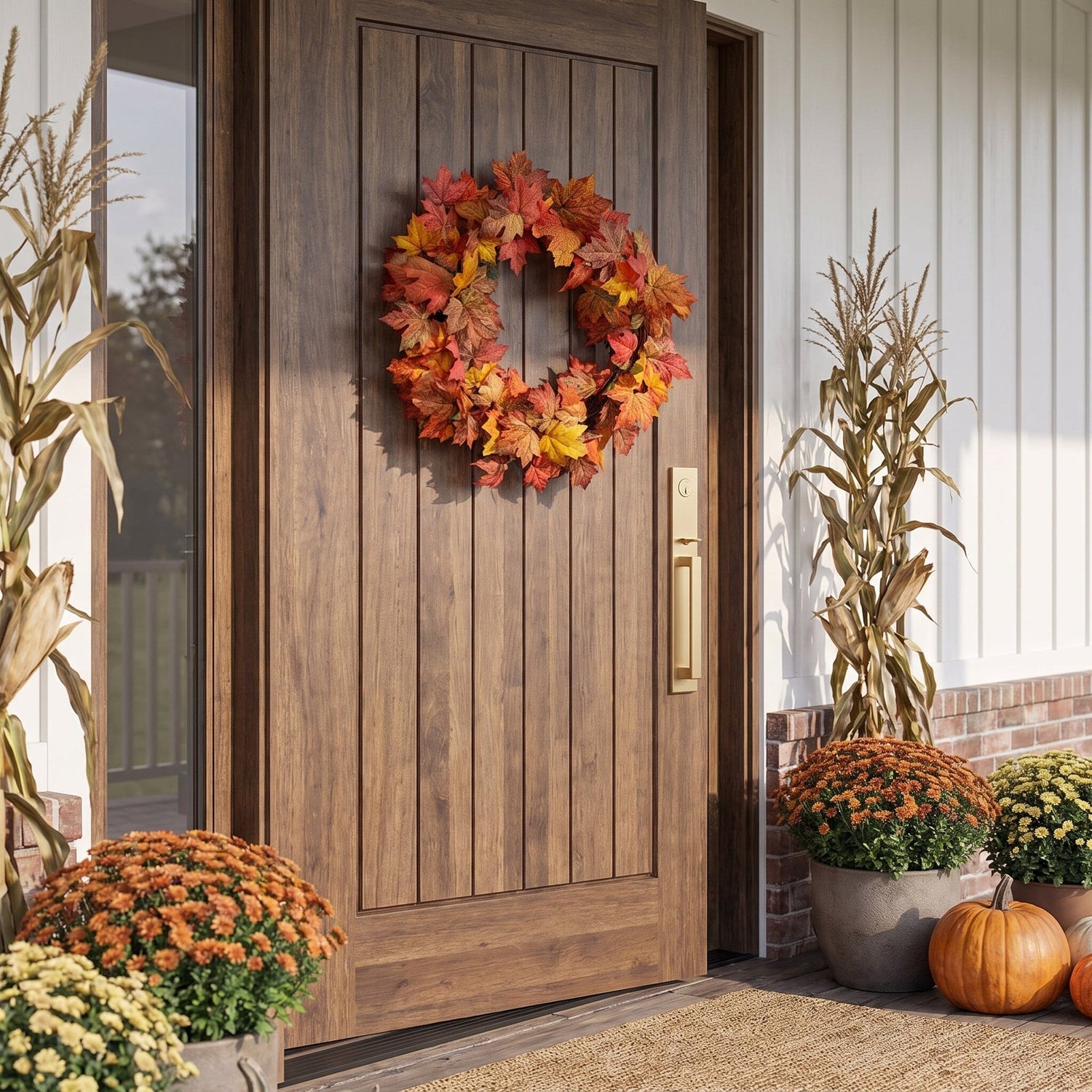 22” Maple Leaf Artificial Wreath