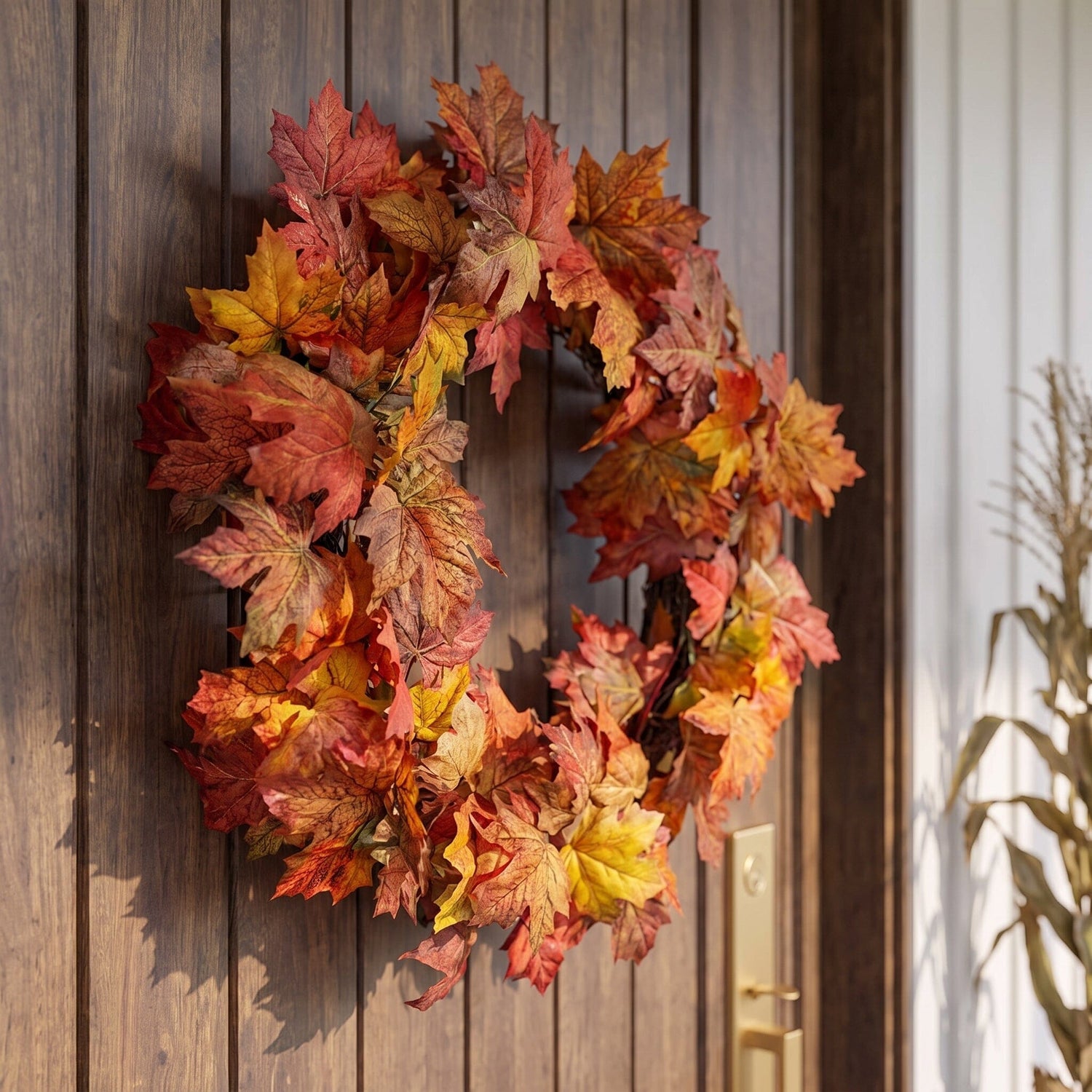 22” Maple Leaf Artificial Wreath