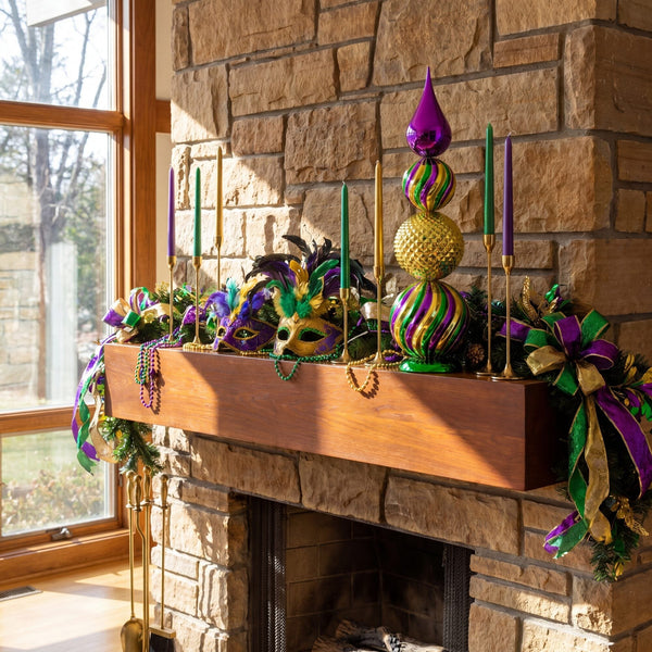 22” Mardi Gras Finial Table Decor