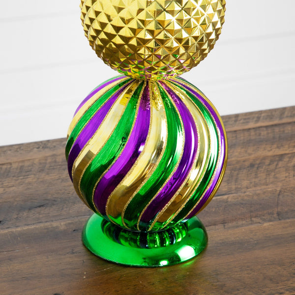 22” Mardi Gras Finial Table Decor