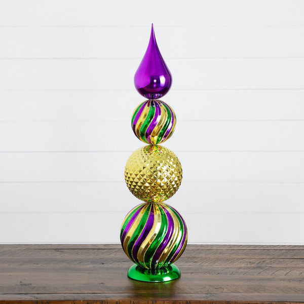 22” Mardi Gras Finial Table Decor