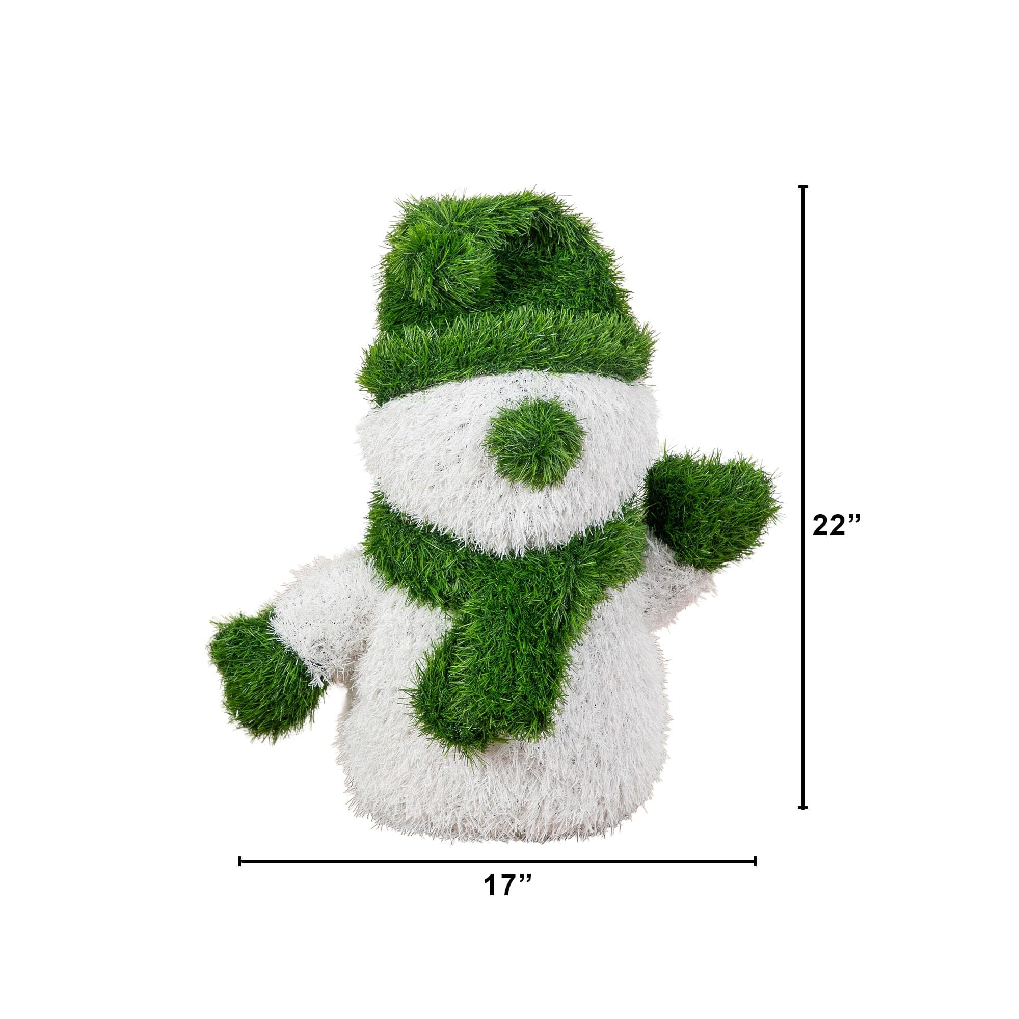 22” UV Resistant Artificial Christmas Grass Garden Plush Topiary