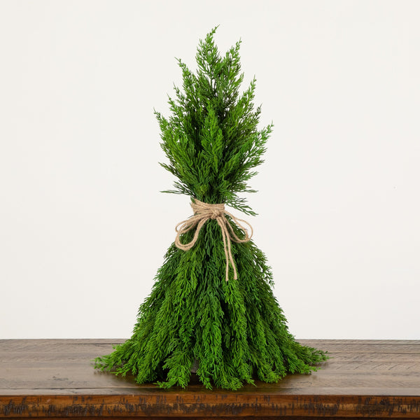 23” Artificial Real Touch Christmas Cypress Standing Bundle