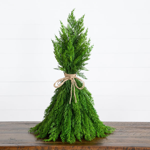 23” Artificial Real Touch Christmas Cypress Standing Bundle