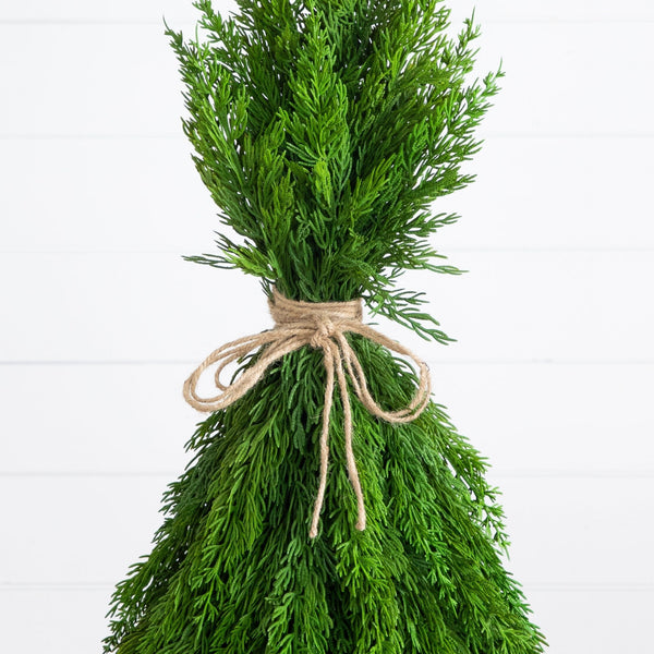23” Artificial Real Touch Christmas Cypress Standing Bundle