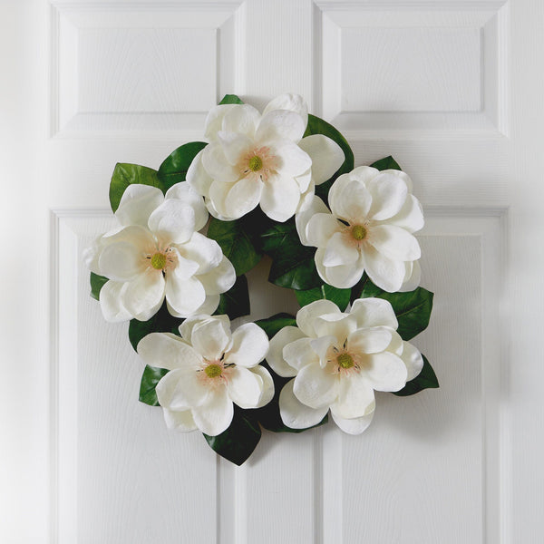 23” Magnolia Artificial Wreath