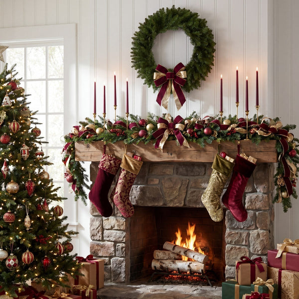 24” Artificial Green Pine Christmas Wreath