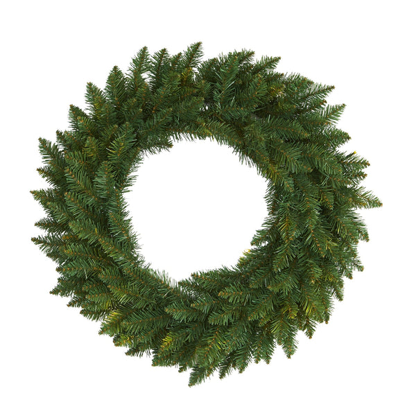 24” Artificial Green Pine Christmas Wreath