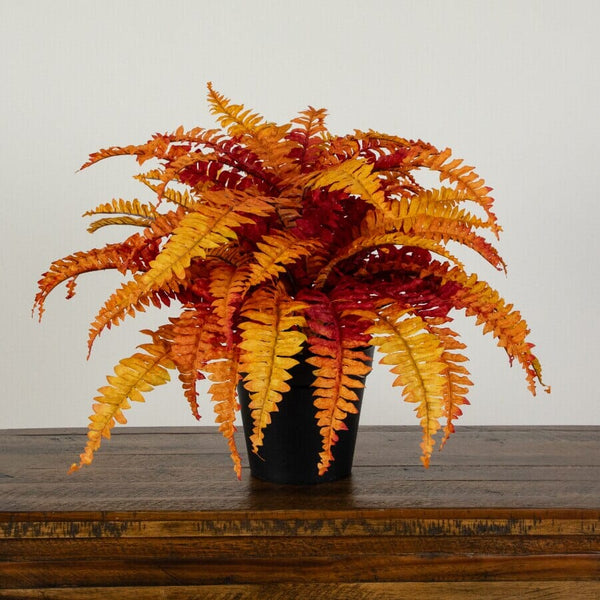 24” Autumn Artificial Fall Boston Fern Plant