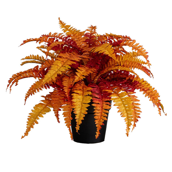 24” Autumn Artificial Fall Boston Fern Plant