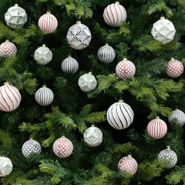 24-pc Pink and Sliver Ball Shatterproof Christmas Ornaments