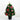 24" Pre-Lit Fiber Optic Artificial Christmas Tree with Ornaments, Poinsettia and Star Topper