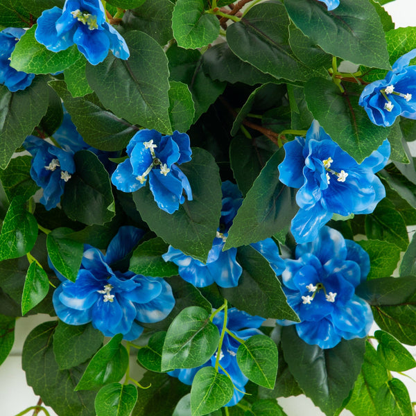 24" UV Resistant Artificial Azalea Hanging Plant (Indoor/Outdoor) - Set of 3