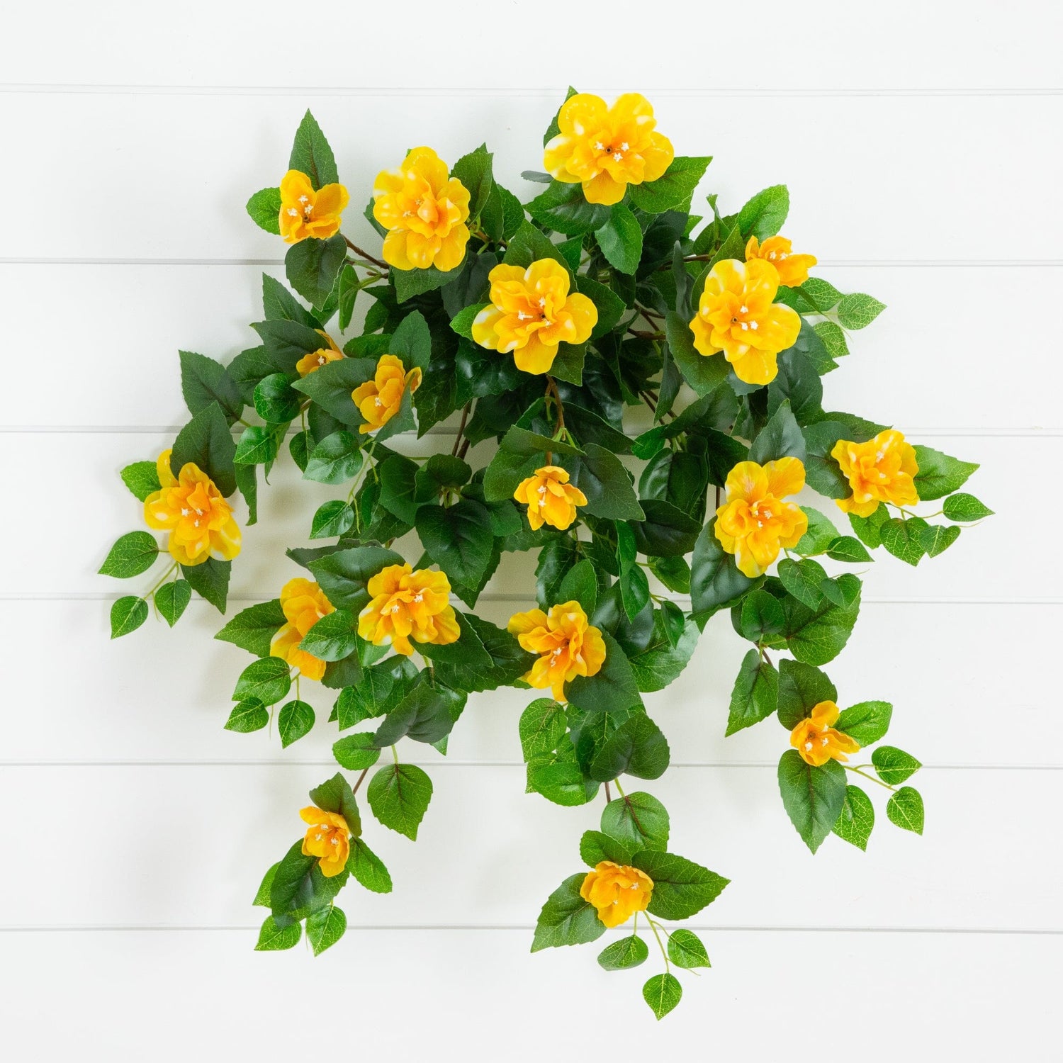 24" UV Resistant Artificial Azalea Hanging Plant (Indoor/Outdoor) - Set of 3