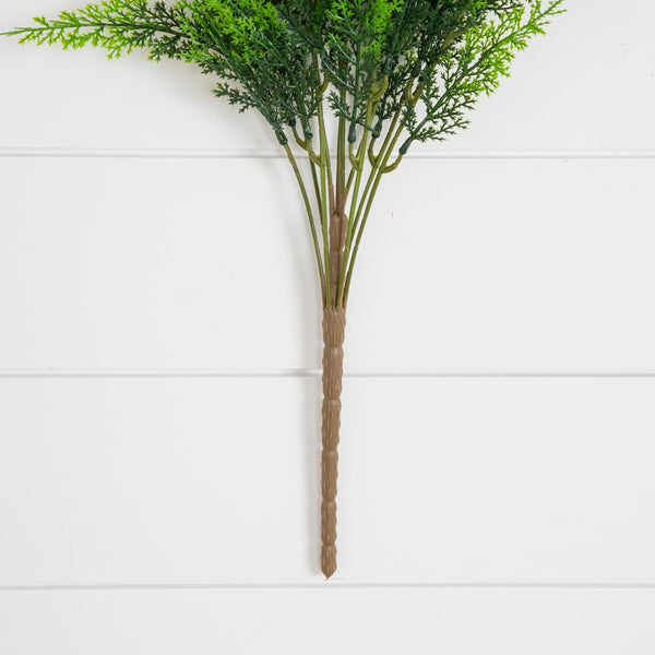 24” UV Resistant Artificial Cedar Bush (Indoor/Outdoor) - Set of 2