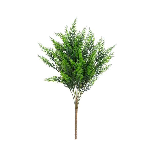 24” UV Resistant Artificial Cedar Bush (Indoor/Outdoor) - Set of 2