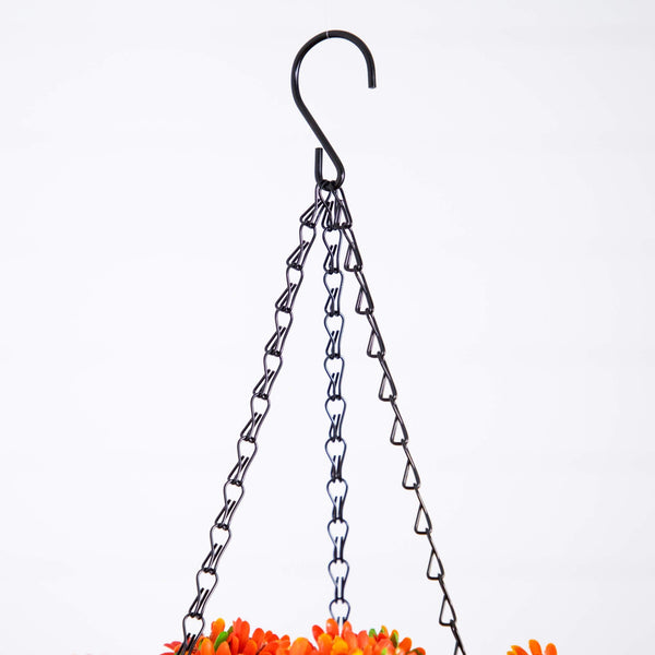 24" UV Resistant Artificial Chrysanthemum Hanging Basket (Indoor/Outdoor)