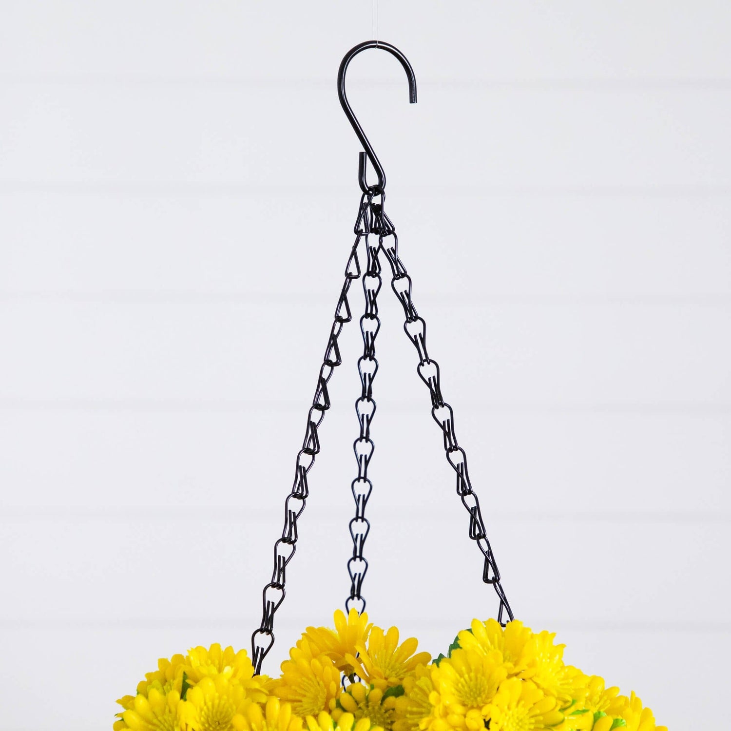 24" UV Resistant Artificial Chrysanthemum Hanging Basket (Indoor/Outdoor)