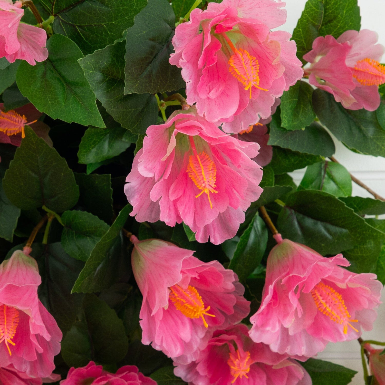 24" UV Resistant Artificial Hibiscus Hanging Plant (Indoor/Outdoor) - Set of 2