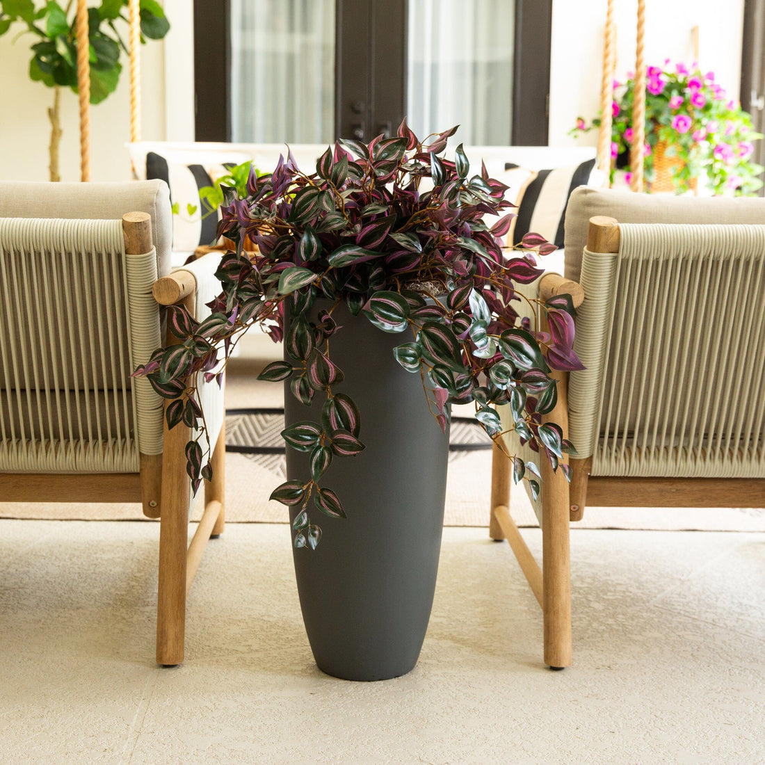 is wandering jew indoor plant 24" UV Resistant Artificial Wandering Jew Hanging Plant (Indoor/Outdoo – Nearly Natural