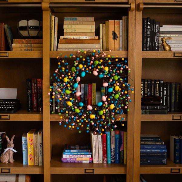 24" Artificial Easter Egg Twig Wreath