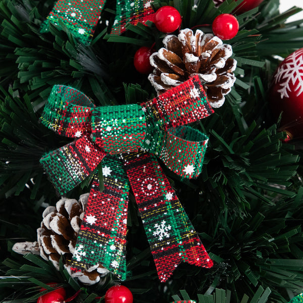 24in. Pre-Lit Fiber Optic Cosmopolitan Star Topped Artificial Christmas Tree with Decorative Planter