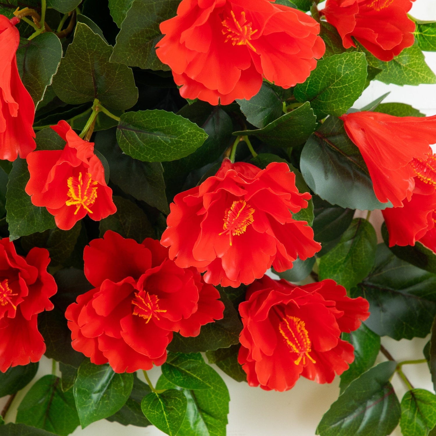 24" UV Resistant Artificial Hibiscus Hanging Plant (Indoor/Outdoor) - Set of 2