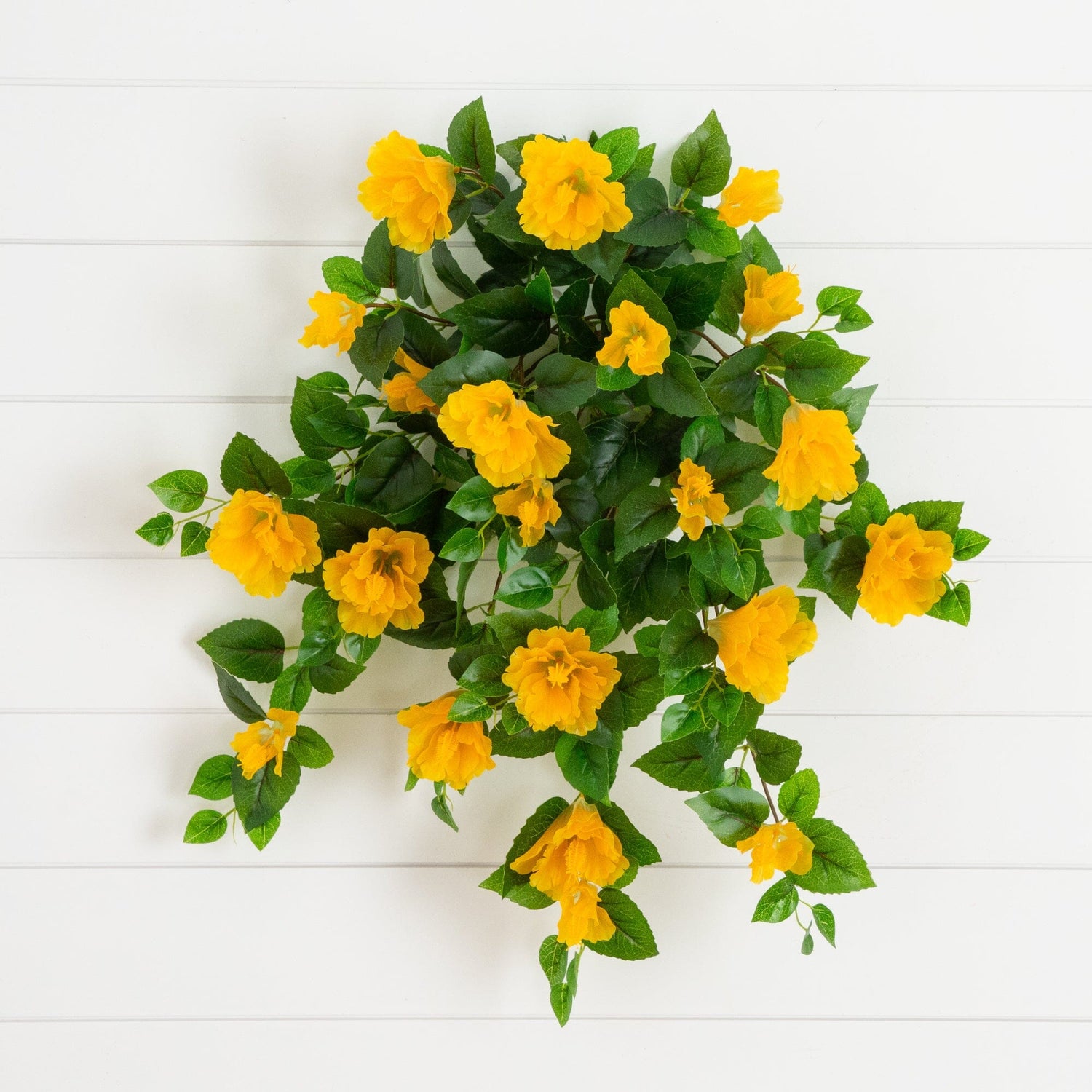 24" UV Resistant Artificial Hibiscus Hanging Plant (Indoor/Outdoor) - Set of 2