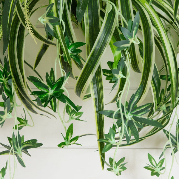 24" UV Resistant Artificial Spider Bush (Indoor/Outdoor) - Set of 3