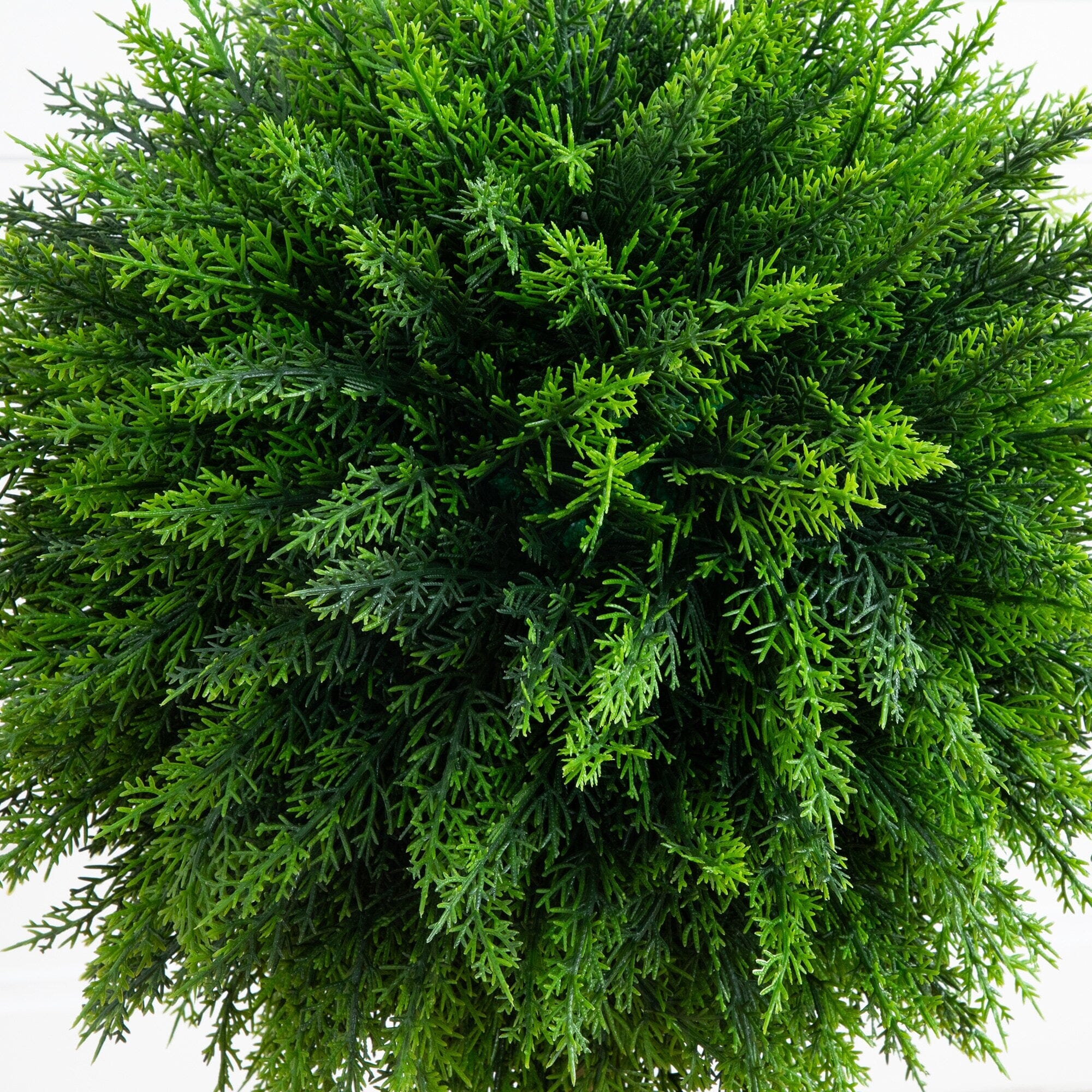 2.5’ UV Resistant Artificial Cedar Ball Topiary Tree in White