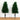 2.5' UV Resistant Artificial Cedar Plant with Integrated Ground Stake (Indoor/Outdoor) - Set of 2